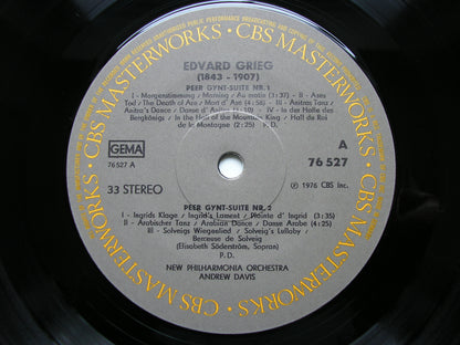 GRIEG: PEER GYNT Suites Nos. 1 & 2 / FIVE SONGS     SODERSTROM / NEW PHILHARMONIA / DAVIS     76527