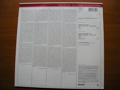 MOZART: PIANO SONATAS  K332 in F / K333 in B      CLAUDIO ARRAU     416 829