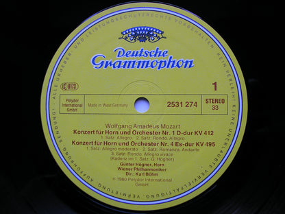 MOZART: HORN CONCERTOS Nos. 1 - 4      HOGNER / VIENNA PHILHARMONIC / BOHM      2531 274