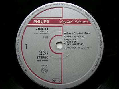 MOZART: PIANO SONATAS  K332 in F / K333 in B      CLAUDIO ARRAU     416 829