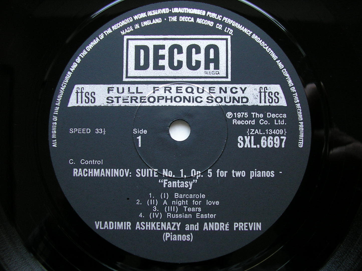 RACHMANINOV: SUITES Nos. 1 & 2 FOR TWO PIANOS     VLADIMIR ASHKENAZY / ANDRE PREVIN     SXL6697