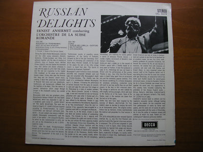 SXL 6119  RUSSIAN DELIGHTS: MUSSORGSKY / GLINKA       ORCHESTRAL MUSIC      ANSERMET / SUISSE ROMANDE    ED1