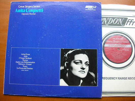 ANITA CERQUETTI SINGS OPERATIC ARIAS: VERDI / BELLINI / SPONTINI / PUCCINI     CERQUETTI / MMF / GAVAZZENI    SR 33189