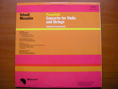 PANUFNIK: VIOLIN CONCERTO / SINFONIA CONCERTANTE    MENUHIN / FESTIVAL ORCHESTRA / NICOLET / ELLIS / PANUFNIK     EMD 5525