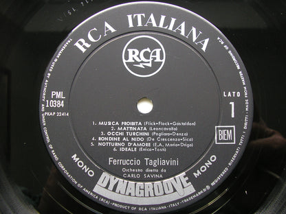FERRUCCIO TAGLIAVINI SINGS ITALIAN SONGS: TOSTI / DENZA / DONAUDY / GASTALDON     PML 10384