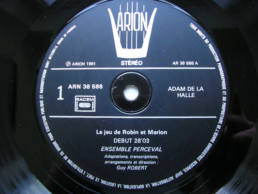 ADAM DE LA HALLE: LE JEU DE ROBIN ET MARION (1269)      ENSEMBLE PERCIVAL / ROBERT     ARN 38 588