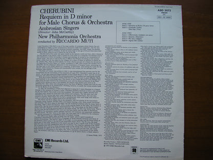 CHERUBINI: REQUIEM  (1836)    AMBROSIAN SINGERS / NEW PHILHARMONIA / MUTI     ASD 3073