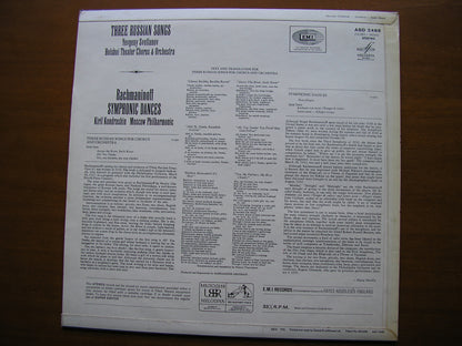 RACHMANINOV: SYMPHONIC DANCES / THREE RUSSIAN SONGS    KONDRASHIN / MPO / SVETLANOV / BOLSHOI     ASD 2488