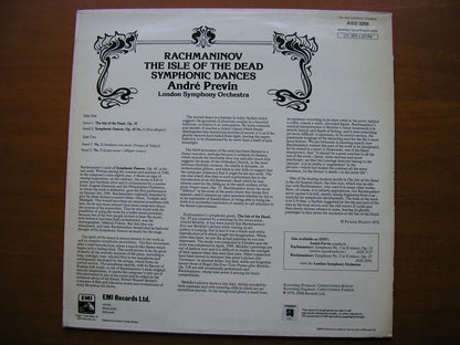 RACHMANINOV: SYMPHONIC DANCES / THE ISLE OF THE DEAD      PREVIN / LONDON SYMPHONY     ASD 3259