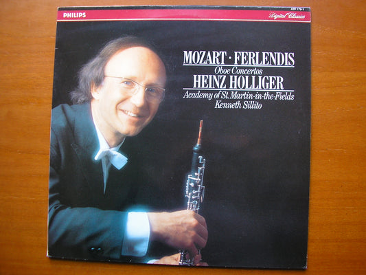 MOZART: OBOE CONCERTO  K313 / 2 CONCERT ARIAS / FERLENDIS: OBOE CONCERTO      HOLLIGER / ASMIF / SILLITO       420 179