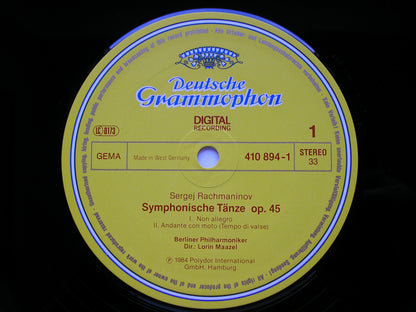RACHMANINOV: SYMPHONIC DANCES / VOCALISE / INTERMEZZO      MAAZEL / BERLIN PHILHARMONIC    410 894