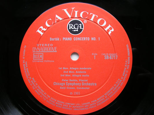 BARTOK: PIANO CONCERTOS  Nos. 1 & 3      PETER SERKIN / CHICAGO SYMPHONY / OZAWA      SB 6717
