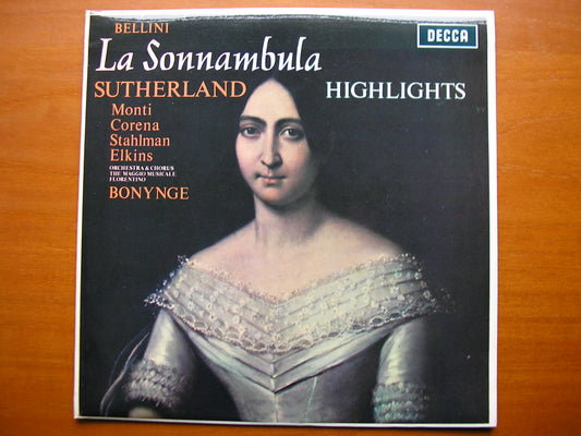 SXL 6128  BELLINI: LA SONNAMBULA    SUTHERLAND / MONTI / ELKINS / MMF / BONYNGE      ED1