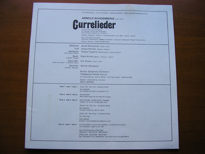 SCHOENBERG: GURRELIEDER      SOLOISTS / BOSTON SYM|PHONY / OZAWA    2LP     6769 038
