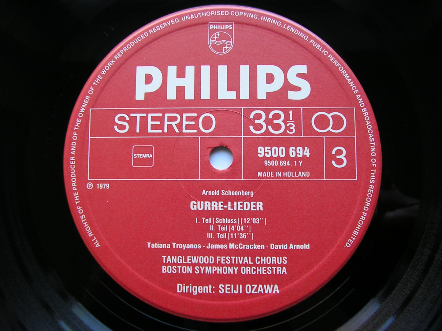 SCHOENBERG: GURRELIEDER      SOLOISTS / BOSTON SYM|PHONY / OZAWA    2LP     6769 038