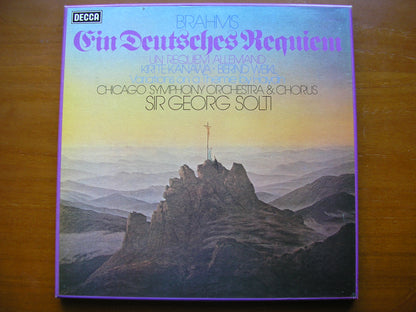 BRAHMS: EIN DEUTSCHES REQUIEM / HAYDN VARIATIONS     SOLOISTS / CHICAGO SYMPHONY / SOLTI    2LP     D135D 2