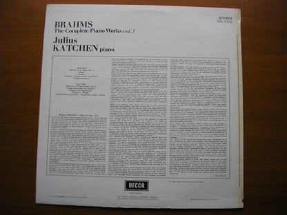 SXL 6129  BRAHMS: THE COMPLETE PIANO WORKS  Volume 3    JULIUS KATCHEN     ED1