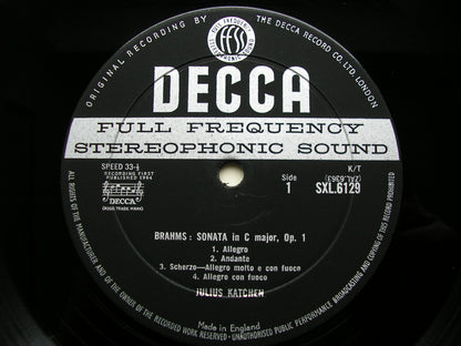 SXL 6129  BRAHMS: THE COMPLETE PIANO WORKS  Volume 3    JULIUS KATCHEN     ED1