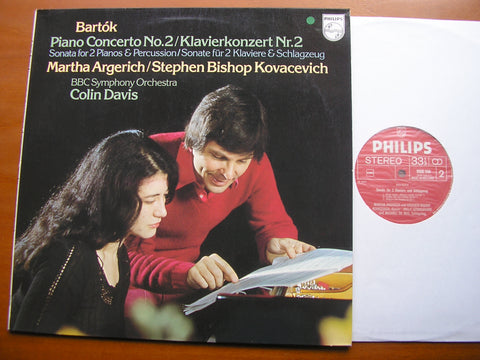 BARTOK: PIANO CONCERTO No. 2 / SONATA FOR 2 PIANOS & PERCUSSION      BISHOP / ARGERICH /BBC SYMPHONY    9500 550