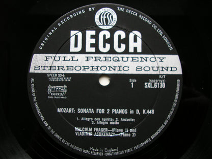 SXL 6130  MOZART: SONATA FOR TWO PIANOS K488 / SCHUMANN: MUSIC FOR TWO PIANOS     ASHKENAZY / FRAGER     ED1