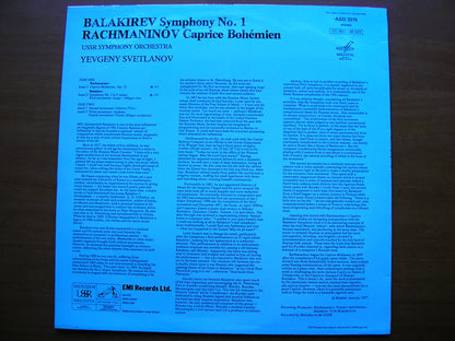 RACHMANINOV: CAPRICE BOHEMIEN / BALAKIREV: SYMPHONY No. 1      SVETLANOV / USSR SYMPHONY     ASD 3315
