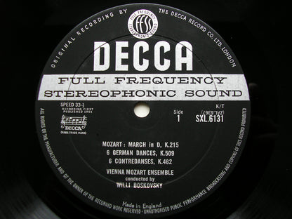SXL 6131  MOZART: COMPLETE DANCES & MARCHES  Volume 1    BOSKOVSKY / VIENNA MOZART ENSEMBLE    ED1