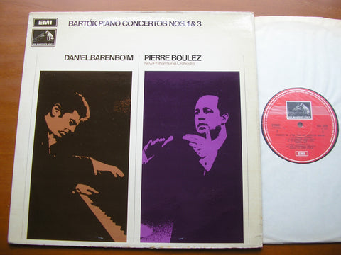 BARTOK: PIANO CONCERTOS Nos. 1 & 3      BARENBOIM / NEW PHILHARMONIA / PIERRE BOULEZ     ASD 2476