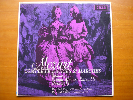 SXL 6133  MOZART: COMPLETE DANCES & MARCHES  Volume 3      BOSKOVSKY /VIENNA MOZART ENSEMBLE      ED1