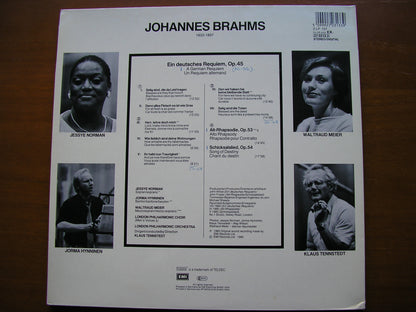 BRAHMS: EIN DEUTSCHES REQUIEM / ALTO RHAPSODY / SONG OF DESTINY    SOLOISTS / LONDON PHILHARMONIC