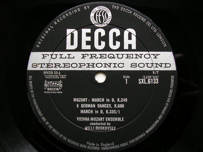 SXL 6133  MOZART: COMPLETE DANCES & MARCHES  Volume 3      BOSKOVSKY /VIENNA MOZART ENSEMBLE      ED1