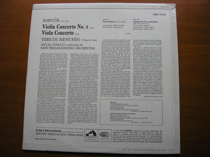 BARTOK: VIOLIN CONCERTO No. 1 / VIOLA CONCERTO     MENUHIN / NEW PHILHARMONIA / DORATI     ASD 2323