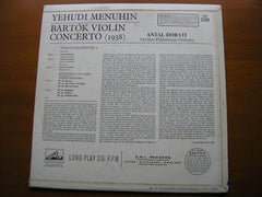 BARTOK: VIOLIN CONCERTO No. 2 / SIX DUOS      MENUHIN / GOTKOVSKY / NEW PHILHARMONIA / DORATI     ASD 2281