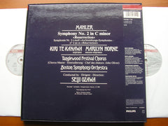 MAHLER: SYMPHONY No. 2 'Resurrection'    TE KANAWA / HORNE / BOSTON SYMPHONY ORCHESTRA / OZAWA    420 824