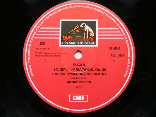 ELGAR: ENIGMA VARIATIONS / VAUGHAN WILLIAMS: TALLIS FANTASIA / THE WASPS      PREVIN / LONDON SYMPHONY    ASD 3857