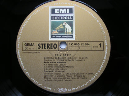 SATIE: GENEVIEVE DE BRABANT / LA MESSE DES PAUVRES / SONGS      MESPLE / ORCHESTRE DE PARIS / DERVAUX     065 - 12804