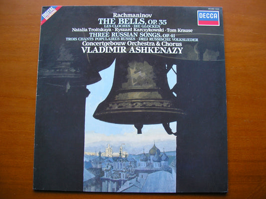 RACHMANINOV: THE BELLS / THREE RUSSIAN SONGS     SOLOISTS / CONCERTGEBOUW / ASHKENAZY     414 455