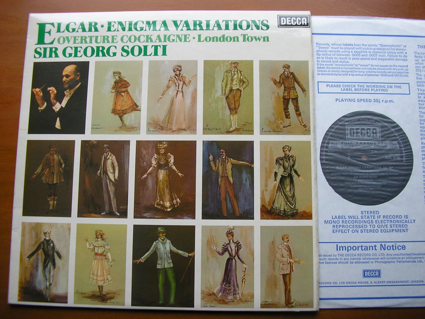ELGAR: ENIGMA VARIATIONS / OVERTURE COCKAIGNE       SOLTI / LONDON PHILHARMONIC      SXL 6795