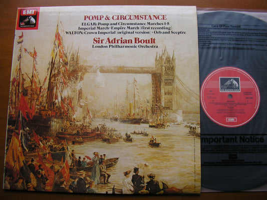 ELGAR: POMP & CIRCUMSTANCE MARCHES 1 - 5 / WALTON: CROWN IMPERIAL / ORB & SCEPTRE       BOULT / LONDON PHILHARMONIC     ASD 3388