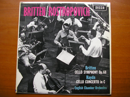 SXL 6138  BRITTEN: CELLO SYMPHONY / HAYDN: CELLO CONCERTO     ROSTROPOVICH / ENGLISH CHAMBER ORCHESTRA / BRITTEN      ED1