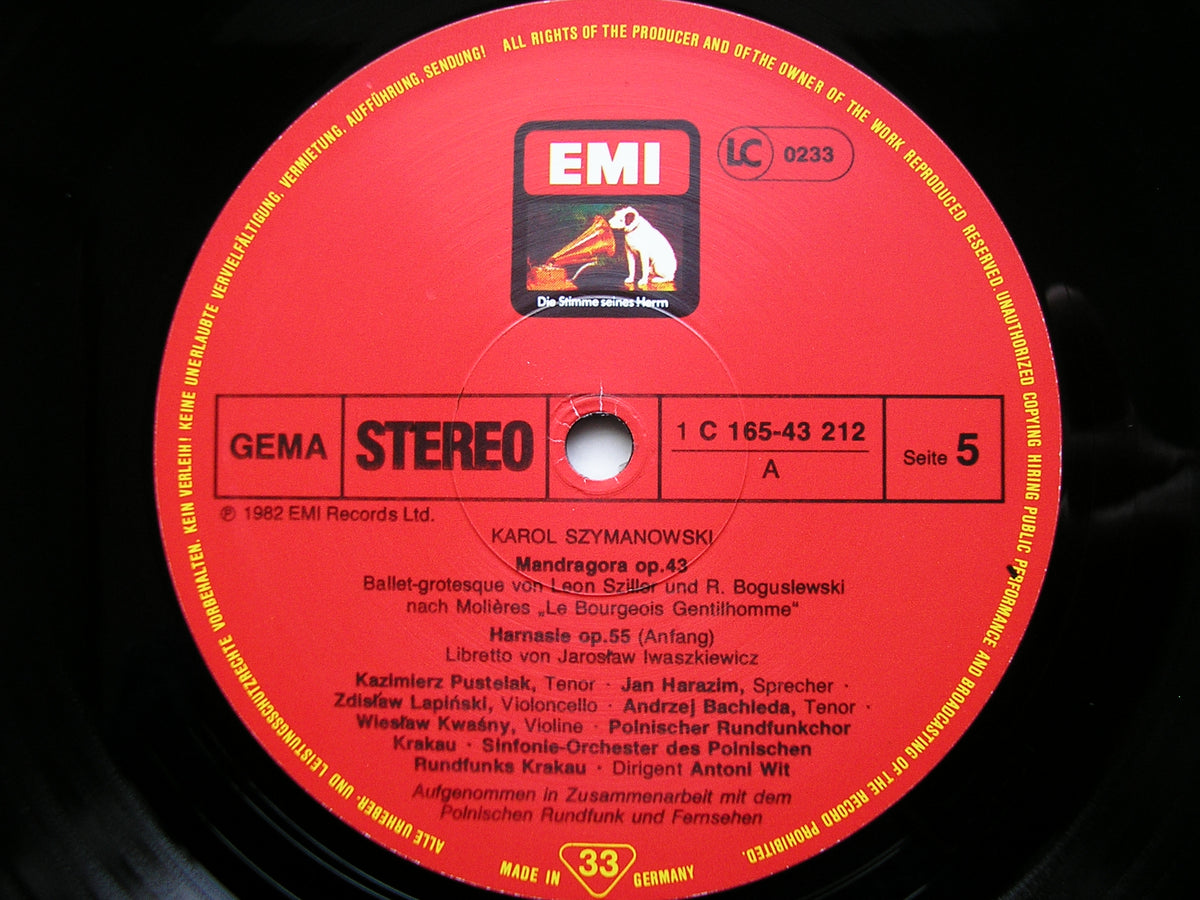 SZYMANOWSKI: ORCHESTRAL WORKS     SEMKOW / WIT / KASPRZYK / POLISH RADIO ORCHESTRA / KRAKOW RADIO SYMPHONY    3LP    SLS 5242