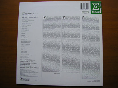 RACHMANINOV: VESPERS      SOLOISTS / WASHINGTON CHOIR / POSTROPOVICH      NUM 75319