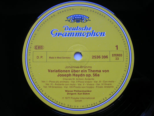 BRAHMS: HAYDN VARIATIONS / TRAGIC OVERTURE / ALTO RHAPSODY      LUDWIG / VIENNA PHILHARMONIC / BOHM     2536 396