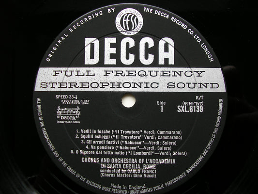 SXL 6139  VERDI: CHORUSES      FRANCI / ACCADEMIA DI SANTA CECILIA      ED1