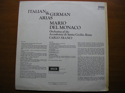 SXL 6140  MARIO DEL MONACO SINGS ITALIAN & GERMAN ARIAS      FRANCI / ACCADEMIA DI SANTA CECILIA     ED2