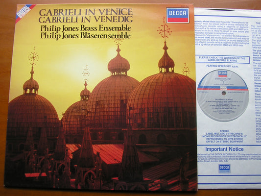 GABRIELI IN VENICE: MUSIC OF ANDREA & GIOVANNI GABRIELI / PHILIP JONES BRASS ENSEMBLE     SXDL 7581