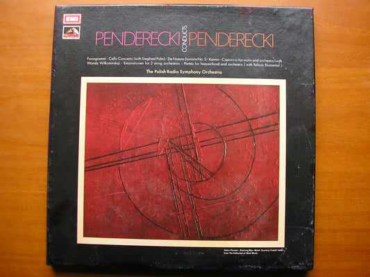PENDERECKI CONDUCTS PENDERECKI: FONOGRAMMI / CELLO CONCERTO / DE NATURA SONORIS No. 2 / KANON / CAPRICCIO      2LP      SLS 850