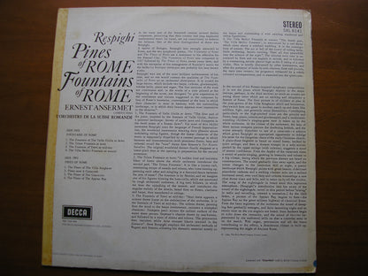 SXL 6141  RESPIGHI: PINES OF ROME / FOUNTAINS OF ROME     ANSERMET / SUISSE ROMANDE     ED1