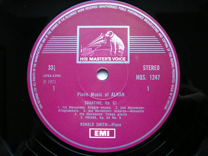 ALKAN: SONATINE Op. 61 / FIVE PIANO PIECES      RONALD SMITH      HQS 1247
