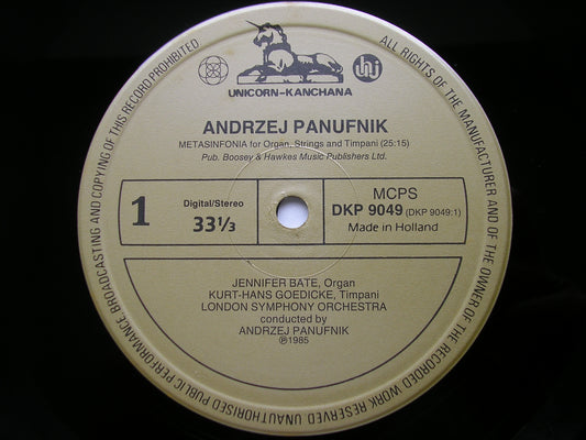 PANUFNIK: METASINFONIA / UNIVERSAL PRAYER*     SOLOISTS / LONDON SYMPHONY / STOKOWSKI* / PANUFNIK      DKP 9049