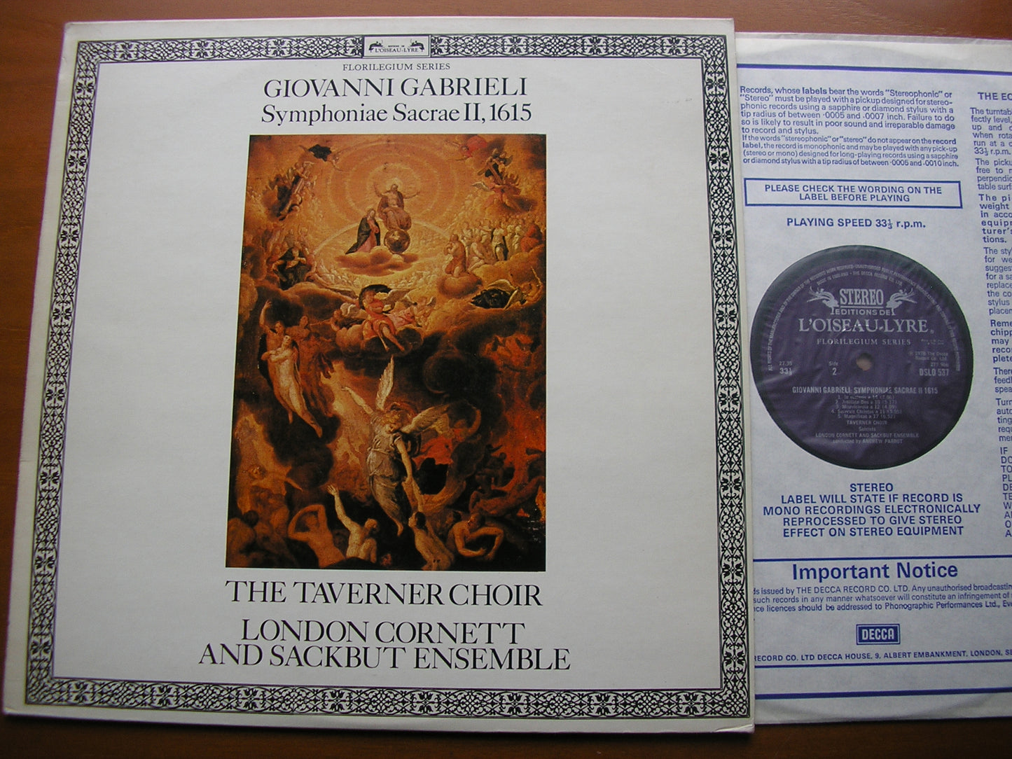 GABRIELI: SYMPHONIAE SACRAE II (1615)       TAVERNER CHOIR / LONDON CORNET & SACKBUT ENSEMBLE / PARROTT      DSLO 537